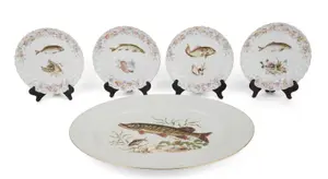 Seven Limoges Austria Fish Plates
