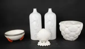 Boehm Blanc de Chine Scallop Form Vase