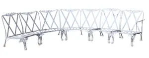 Five Piece White Painted Cast-Aluminum Sectional
