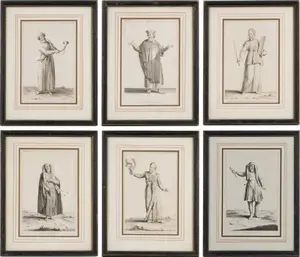 Augustin Antoine Calmet, 1672-1757, Six Judaic Figures, Engravings
