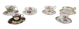 Twenty-Seven English Porcelain Teacups and Saucers
