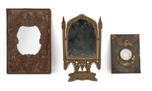 Gothic Revival Gilt-Metal Vanity Mirror