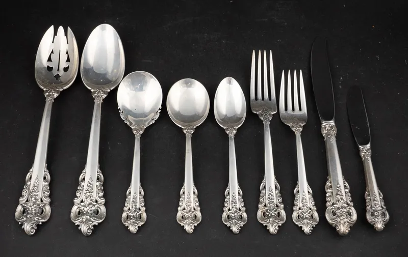 Wallace Sterling Silver "Grand Baroque" Flatware from auction in Bloomfield, New Jersey — image 27