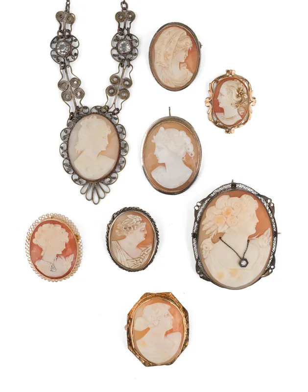 Collection of Vintage Cameos from auction in Bloomfield, New Jersey — image 31