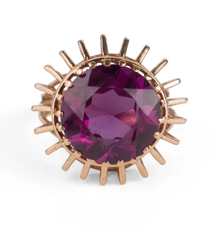 Synthetic Sapphire and Gold Cocktail Ring from auction in Bloomfield, New Jersey — image 35