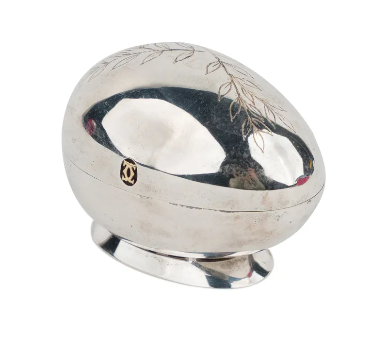 Cartier Sterling And 18K Gold Surprise Easter Egg from auction in Bloomfield, New Jersey — image 34
