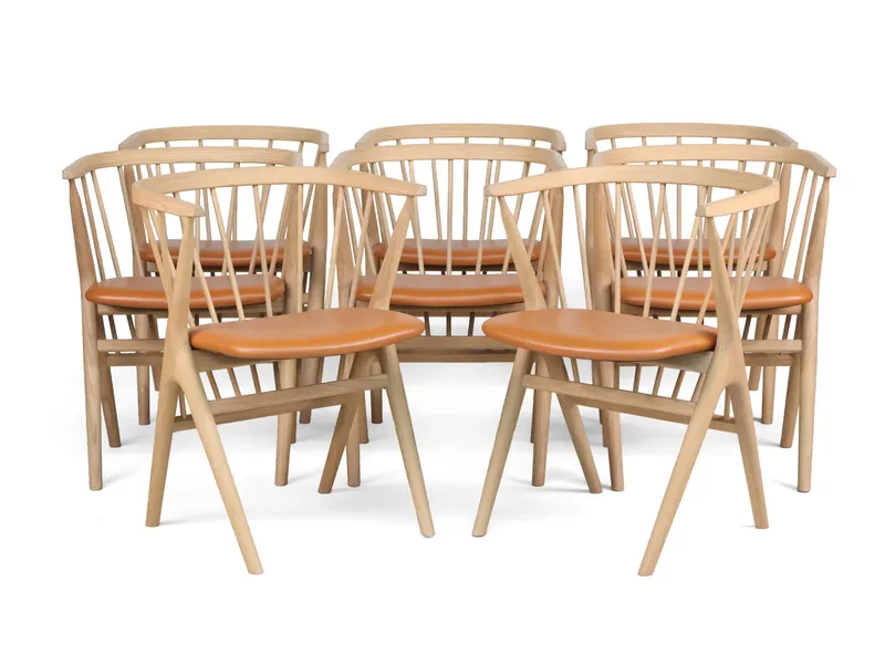 Set of 8 Helge Sibast for Sibast Mobler No. 8 Dining Chairs from auction in Bloomfield, New Jersey — image 38