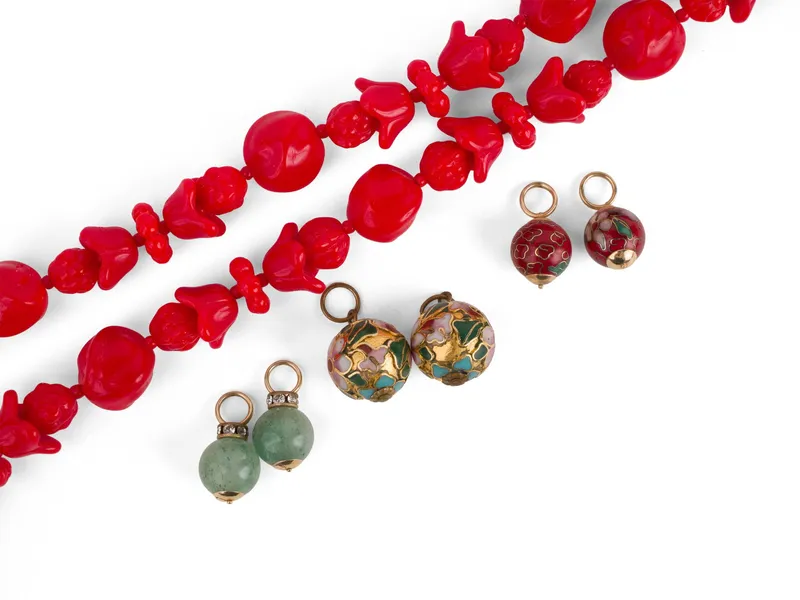 Four Chinese Cloisonne Hanging Beads from auction in Bloomfield, New Jersey — image 36