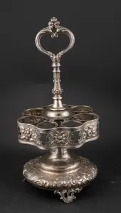 American Coin Silver Cruet Stand, Philadelphia