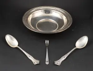 Wallace Sterling Silver Bowl and Assorted Flatware
