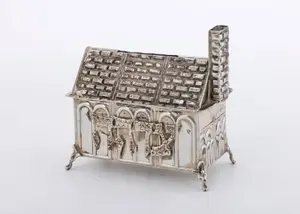 A STERLING SILVER CHARITY CONTAINER. Probably Israel, modern.