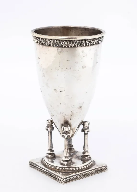 ASTERLING SILVER KIDDUSH CUP BY NETAFIM. Israel, c. 2000. from auction in woodmere, New York — image 9