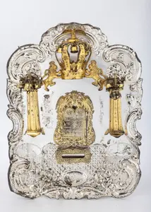 A LARGE SILVER TORAH SHIELD. American, c. 1920