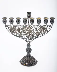A STERLING SILVER HANUKKAH MENORAH. Israel, c. 2000