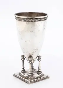 ASTERLING SILVER KIDDUSH CUP BY NETAFIM. Israel, c. 2000.