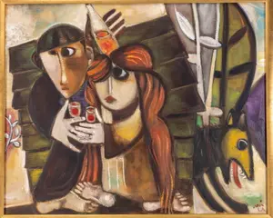LEO ROTH (israeli 1914 - 2002). Oil on canvas. 39.5" x 32"