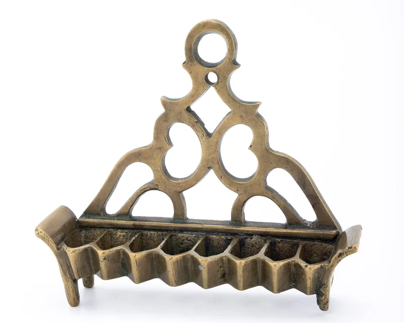 A BRASS HANUKKAH LAMP. Poland, c. 1890 from auction in woodmere, New York — image 18