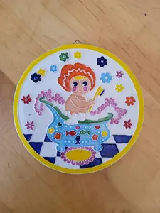 Creazioni Luciano Salerno Hand-Painted Ceramic Wall Plaque