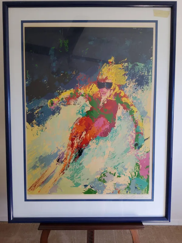 Leroy Neiman Signed Lady Skiing Print 153 of 300 from auction in Covington, Louisiana — image 10