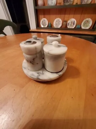 Marble Spice Jar and Tray Set with Lids from auction in Covington, Louisiana — image 38