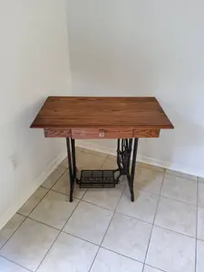 Singer Sewing Machine Table with Cast Iron Base