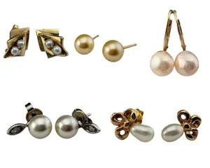 14K Gold Pearl Earrings