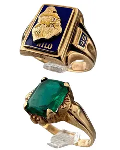 Two Vintage 10K Gold Rings