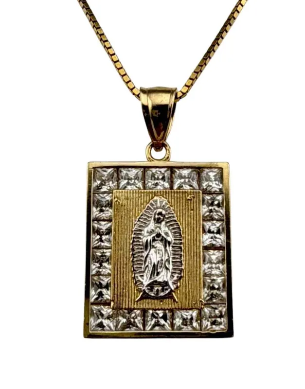 14k Our Lady of Guadalupe Necklace from auction in Scotts Valley, California — image 19