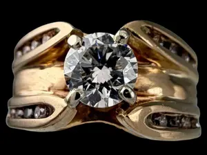 Vintage 14K Diamond Solitaire Ring