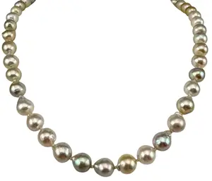 Pearl Necklace with 14k Ball Clasp