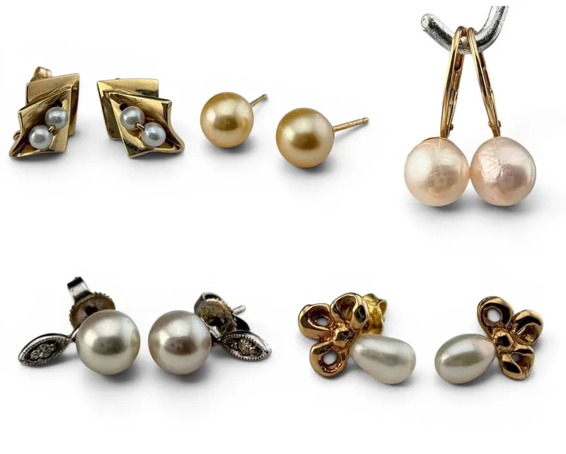 14K Gold Pearl Earrings from auction in Scotts Valley, California — image 11