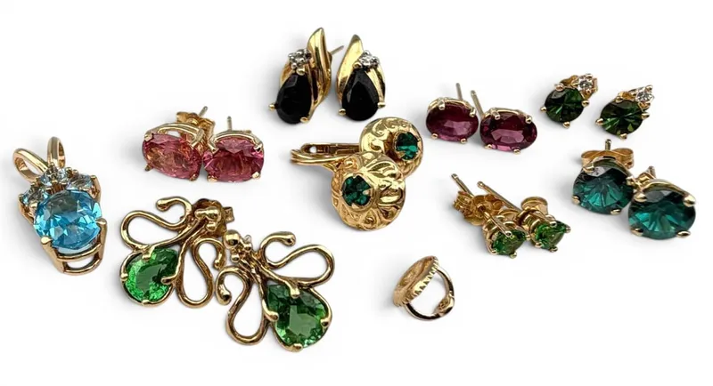 Lot Of 14K Gold Gem Set Jewelry from auction in Scotts Valley, California — image 18
