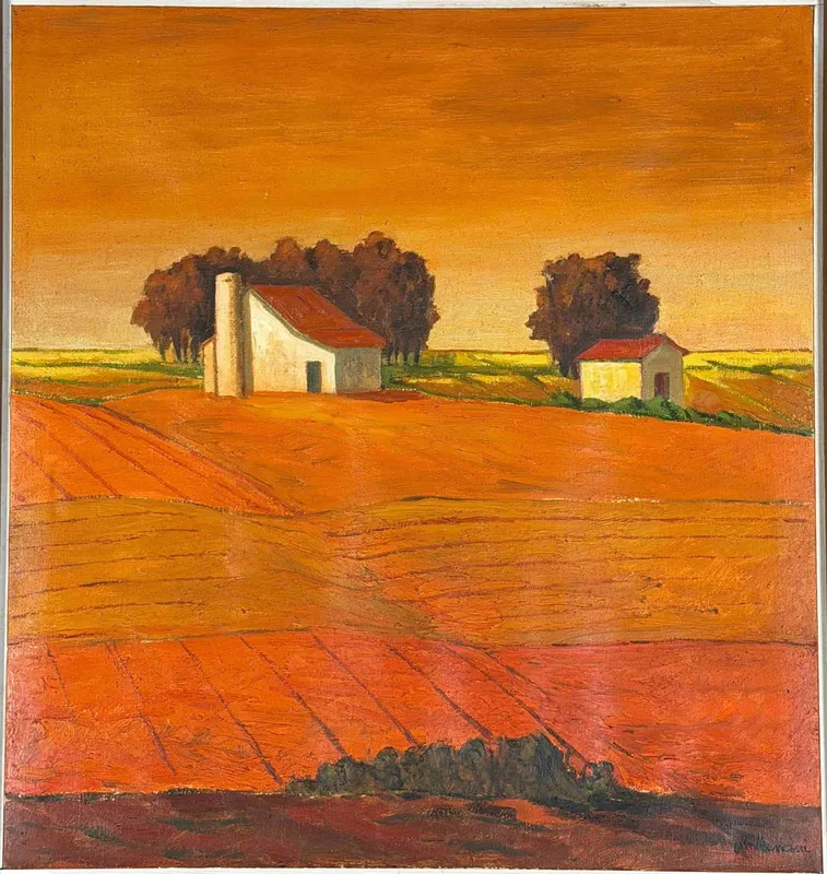 John Mancini (Italian-American, 1925-2015), Landscape, Oil On Canvas from auction in Scotts Valley, California — image 33