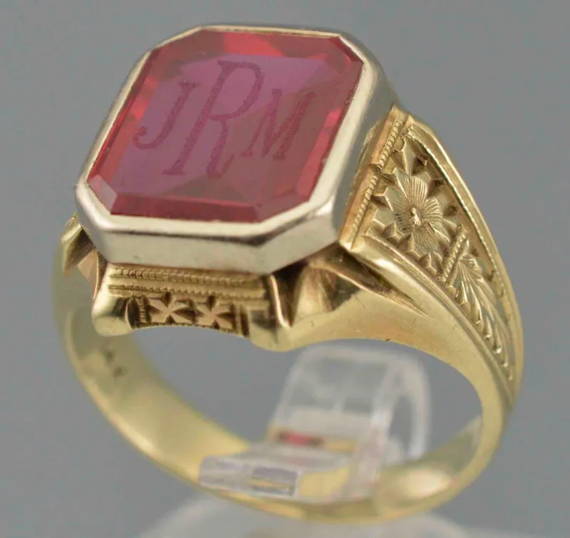 14K Ruby Signet Ring from auction in Scotts Valley, California — image 8