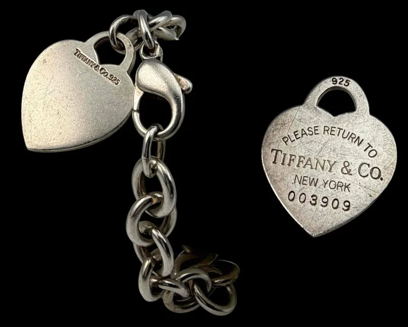 Tiffany& Co. Sterling Silver Heart Tag Bracelet And "Return To Tiffany" Pendant from auction in Scotts Valley, California — image 15