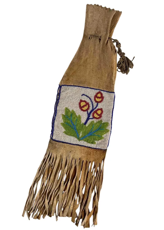 Native American Plains Beaded Hide Pipe Bag from auction in Scotts Valley, California — image 43