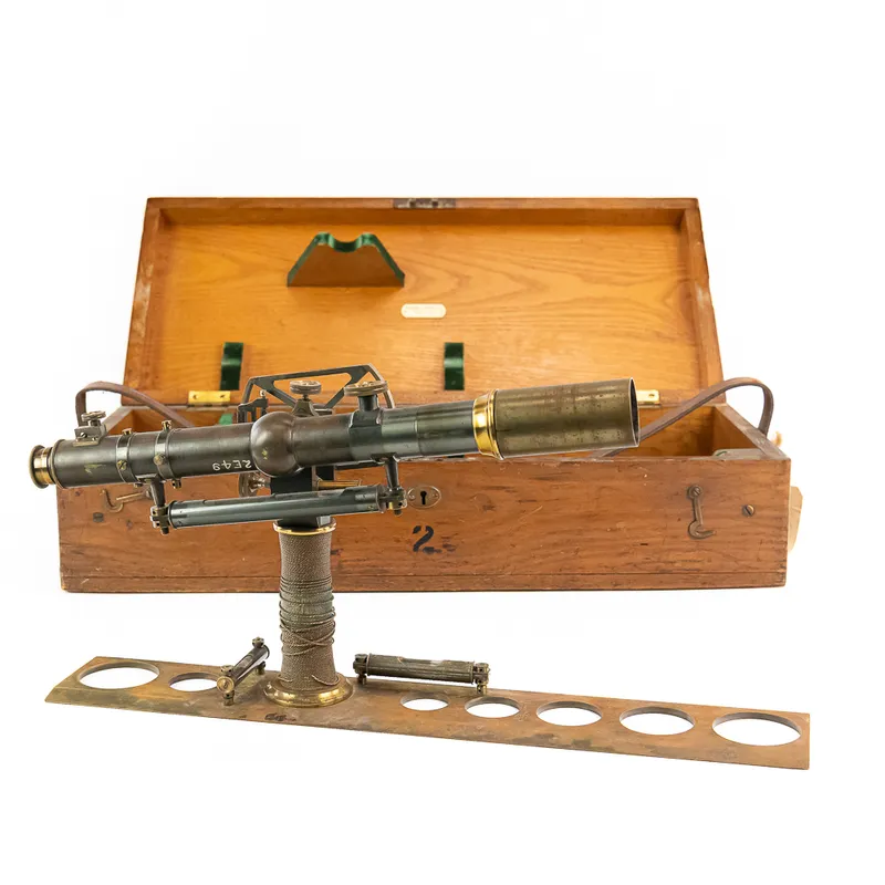 Keuffel & Esser Brass Alidade w/ Case from auction in Union, Illinois — image 29
