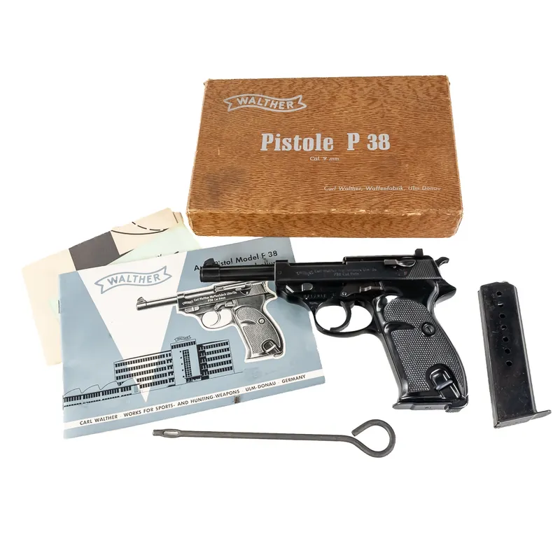 Walther P38 Pistol Caliber 9MM 021291E from auction in Union, Illinois — image 9