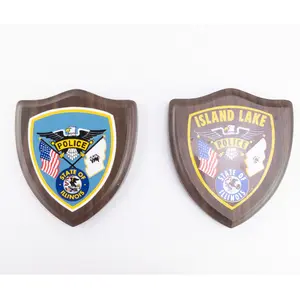 Illinois Police Wooden Wall Plaques 7" (2)
