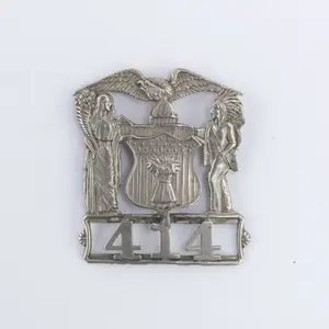 Illinois Police Hat Badge #414
