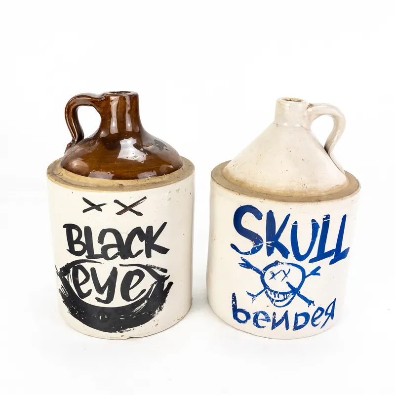 (2) Vintage Monmouth Pottery Stoneware Jugs from auction in Union, Illinois — image 45