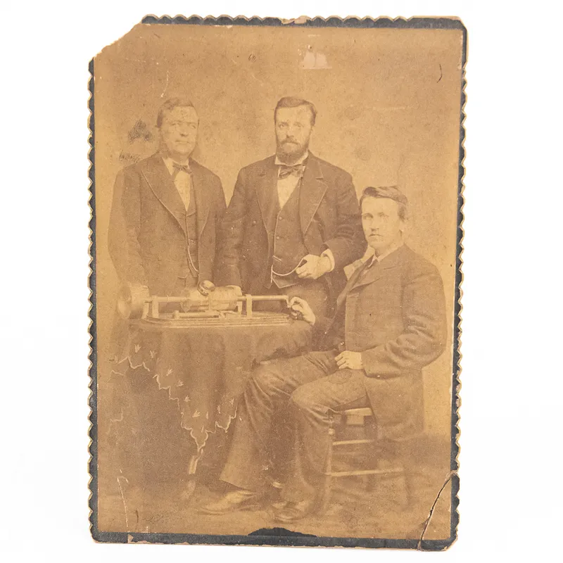Matthew Brady Cabinet Card of Thomas Edison from auction in Union, Illinois — image 5
