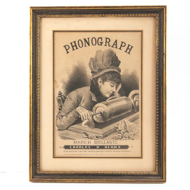 PHONOGRAPH Original 1878  Sheet Music from auction in Union, Illinois — image 8