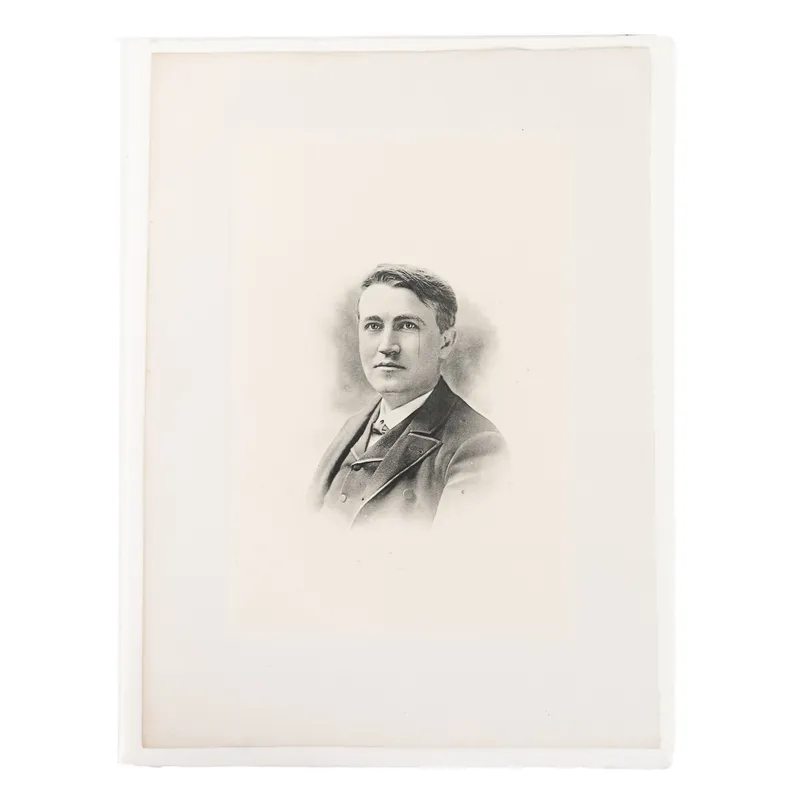 1880's Engraving of Thomas Edison from auction in Union, Illinois — image 20