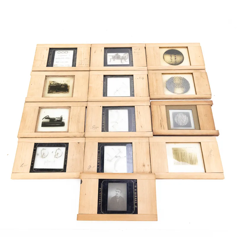 13 Glass Slides From Edison Lecture from auction in Union, Illinois — image 24