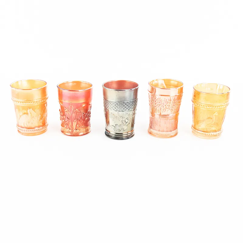 Carnival Glass: Tumblers 5-Pc Lot from auction in Union, Illinois — image 37