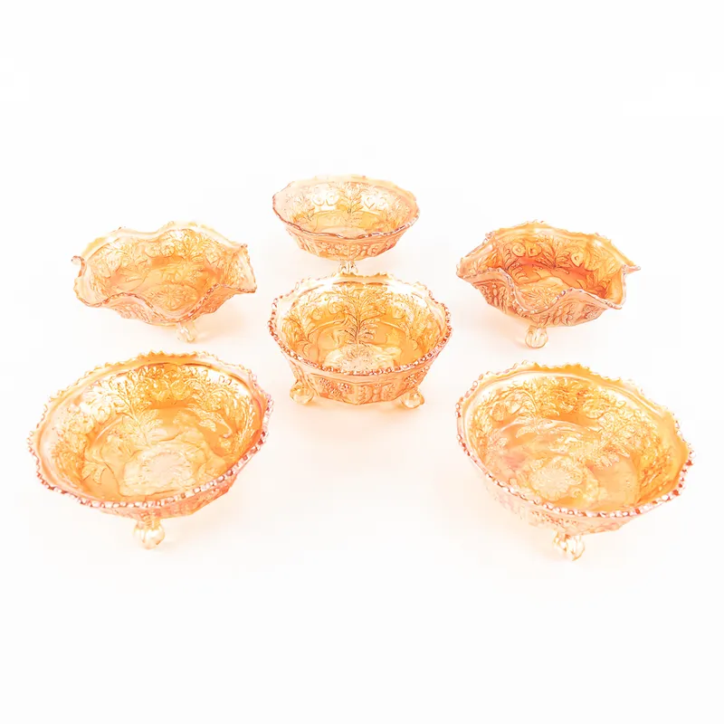 Carnival Glass: Fenton Panther 6-Pc from auction in Union, Illinois — image 40