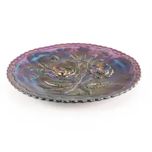 Carnival Glass: Imperial Open Rose Plate