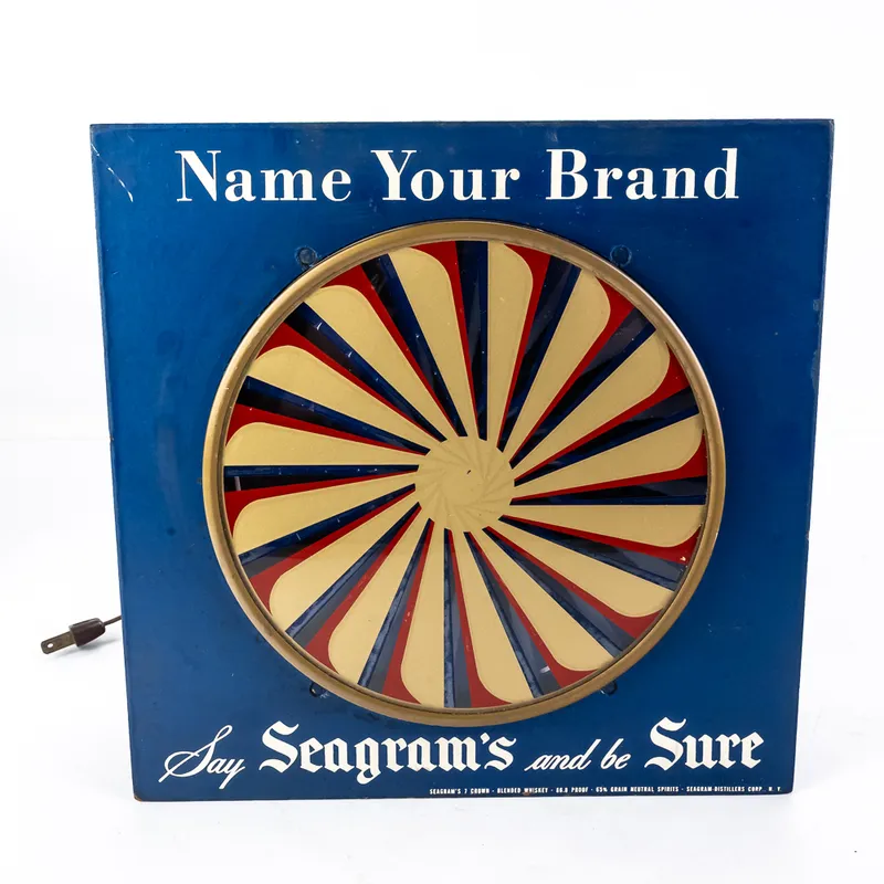 Vintage Seagram's Whiskey Lighted Motion Sign from auction in Union, Illinois — image 47
