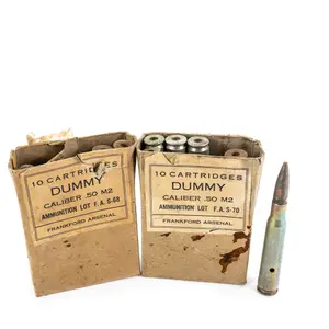 10 Military .50 Caliber Inert Training Rounds